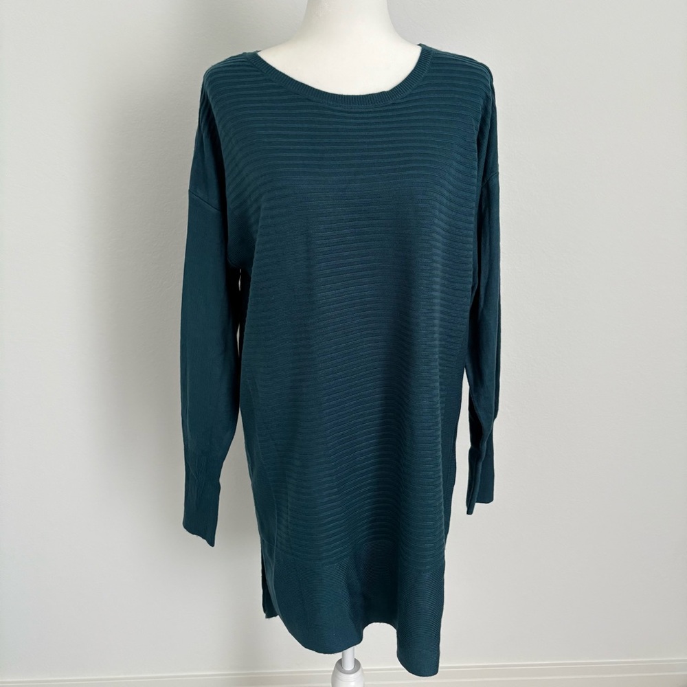 a.n.a Teal Tunic Sweater Shirt Size Large